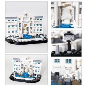 Wange 4212, Maqueta de la Fuente de Trevi de Roma, Adorno Arquitectónico, Modelo de Plástico para Armar, Juego de Bloques de Construcción, Juguete de Bloques de Plástico, Regalo - Product Image 4