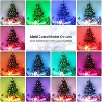 Lampu Natal TAIKOO Multi Warna, Lampu LED Pohon Natal Berkelap-kelip, Berbagai Pilihan Timer dan Fungsi Memori