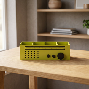 <b>Double</b> Drawer Green Board Iron Standing Eco-Friendly Pen Holders Desktop Storage - Product Image 2