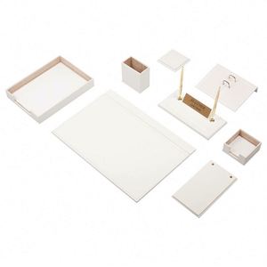 Single Document Tray Leather <b>Desk</b> <b>Set</b> 10-Piece Office Accessories Including <b>Desk</b> Pad Essential Organization Modern Workspaces - Product Image 1
