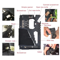 IRONDONKEY outil de survie en plein air avec Bracelet couteau pliant boussole accessoires de Camping d'urgence 10 en 1 Kit de survie en plastique