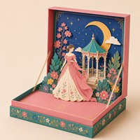 Boîte cadeau rigide 3D pop-up personnalisée, emballage en papier d'art de luxe pour cosmétiques, bijoux, parfums, coffrets cadeaux
