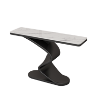 Table console multifonctionnelle avec plateau en ardoise, design moderne et minimaliste pour hall d'entrée, salon, villa et hôtel, meubles de maison