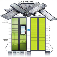 Armoire de livraison intelligente intelligente Serrure électronique Casiers de rangement de bagages en acier et en métal pour le stockage de colis sécurisé assemblé
