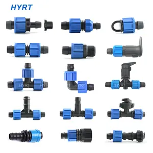 Fittings For Drip Irrigation HYRT Drip Irrigation System Plastic Drip Tape Fitting Agriculture Tool For Farm Irrigation System