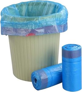 <b>Blue</b> drawstring garbage bag,10 gallon kitchen Garbage Bags, Trash Bags with Drawstring, <b>Blue</b>, 2 <b>Rolls</b>/110 Bags - Product Image 2