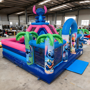 Huatong Tùy Chỉnh Hupfburg In Combo <span class=keywords><strong>Inflatable</strong></span> Lâu Đài Bouncy Trượt Cho Sân Chơi Ngoài Trời Nhà Bouncy Lâu Đài Bơm Hơi - Product Image 5