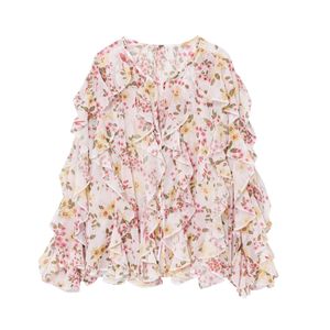 Camicia decorativa da <span class=keywords><strong>donna</strong></span> con scollatura a V da <span class=keywords><strong>donna</strong></span> blusa con scollo a V bottone camicie eleganti da <span class=keywords><strong>donna</strong></span> <span class=keywords><strong>Chic</strong></span> - Product Image 3