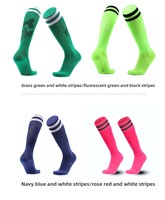 Chaussettes de football professionnelles, au-dessus du genou, semelle épaissie en tissu éponge et antidérapantes | Unisexe pour adultes et jeunes, compétition/entraînement
