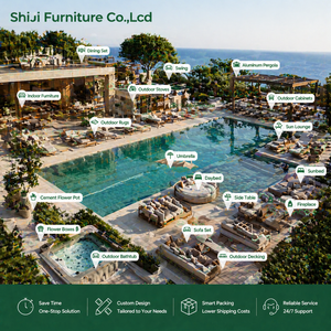 Luxury Modern Outdoor Furniture <b>Rattan</b> Garden Set for Patio Furniture Set Poolside Hotels Parks Restaurants Beaches-Durable - Product Image 5