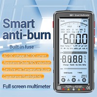 Multimeter Pintar 6000 Smart Multimeter Anti-burn True RMS Multimeter Penguji Tegangan Hz Ohm Dioda Meter dengan Layar LCD