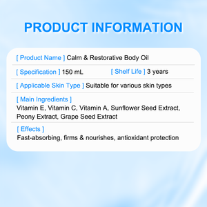 Huile corporelle hydratante et nourrissante infusée de vitamine E naturelle et de pivoine, anti-rides, pour la <span class=keywords><strong>prévention</strong></span> de la sécheresse et l'éclat de la peau - Product Image 6