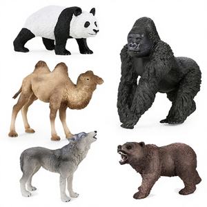 Cyhobby - Modelo de Animal Educativo de Goma, Juguetes de Panda, Chimpancé, Camello, <span class=keywords><strong>Lobo</strong></span>, Oso Pardo, Juguete para Niños, Regalo, Caja de Colores para Niños, Hogar - Product Image 1