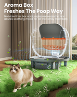 Selbst reinigende Katzen toilette App Control Automatische Katzen toilette mit zwei Sicherheits sensoren Open Top Design Inklusive Duft patrone