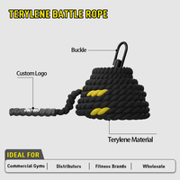 Cuerda de Batalla de Terileno OEM con Anclaje, Fabricante de Equipos de Fitness Comerciales
