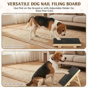 Planche à gratter pour chiens en bois, extractible, pour le soin des ongles des animaux, planche interactive d'entraînement pour le grattage des ongles des chiens avec compartiment à friandises - Product Image 4