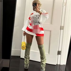 T-shirt Casual da donna Hipster stampa lettere a contrasto manica lunga con scollo a V selvaggio Streetwear magliette comode estive - Product Image 3