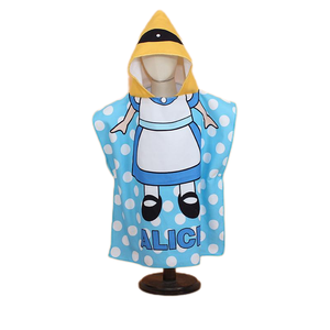 Cartone animato stampato Waffle in microfibra telo mare per bambini Super assorbente senza sabbia Poncho felpa ad asciugatura rapida per l'estate Logo Bag - Product Image 3