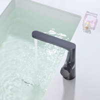 Robinet de lavabo monocommande en laiton massif à montage sur plan, multifonctionnel, durable, résistant à la corrosion, pour eau chaude et froide, vente en gros
