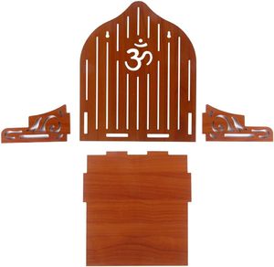 Vendita all'ingrosso della fabbrica marrone per lo stoccaggio dell'ufficio e dio Stand tempio in legno per la casa mandir decorazione in legno - Product Image 5