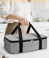 Sac à déjeuner thermique Oxford imperméable, sac isotherme portable, sac à déjeuner extensible, sac de pique-nique de voyage portable