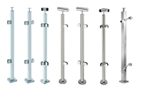 Balustrade de porche extérieure de style moderne, main courante en acier inoxydable, poteaux en acier inoxydable, garde-corps en verre, installation en kit, compatible avec les bâtiments, garantie 5 ans