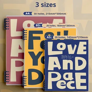 Cuaderno Americano Retro B5 de Hojas Sueltas A5 Desmontable, Anti-rayaduras, A4 Simple, Diario DIY para Estudiantes - Product Image 1