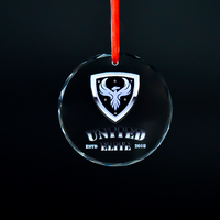 Großhandel K9 Kristallglas-Anhänger Personalisierte Benutzerdefinierte Logo-Hängedekorationen aus Kristallglas für Weihnachtsgeschenke