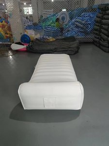 Lujoso sillón inflable junto a la piscina con rayas de marfil/Lino, colchones de aire, tumbona, tumbona inflable - Product Image 4
