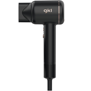 Asciugacapelli ionico professionale Gki 1600W nero con 3 impostazioni di velocità per un'asciugatura rapida - Product Image 1