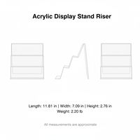 Support de table en acrylique transparent écologique à 2 niveaux pour panneaux, menus, étiquettes de prix, affiches – Montage facile, logo personnalisé
