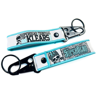 Porte-clés brodé personnalisé en tissu, style JDM, pour tuning automobile, course, sport, avec sangle à crochet, pour la rue