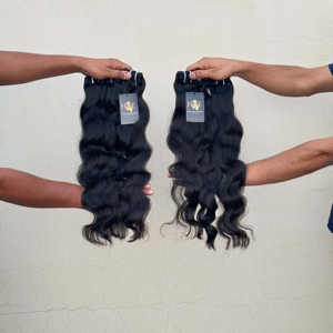 มัดผมลอนแบบอินเดียผมดิบยังไม่ผ่านกระบวนการผู้จำหน่ายเส้นผมบริสุทธิ์ที่ยังไม่ผ่านกระบวนการ - Product Image 1