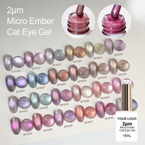 R S Nail - Esmalte de Uñas Magnético UV de 24 Colores, Alta Calidad, Distribución Uniforme de Polvo, Gel de Ojo de Gato Micro Ember de 2μm - Product Image 1
