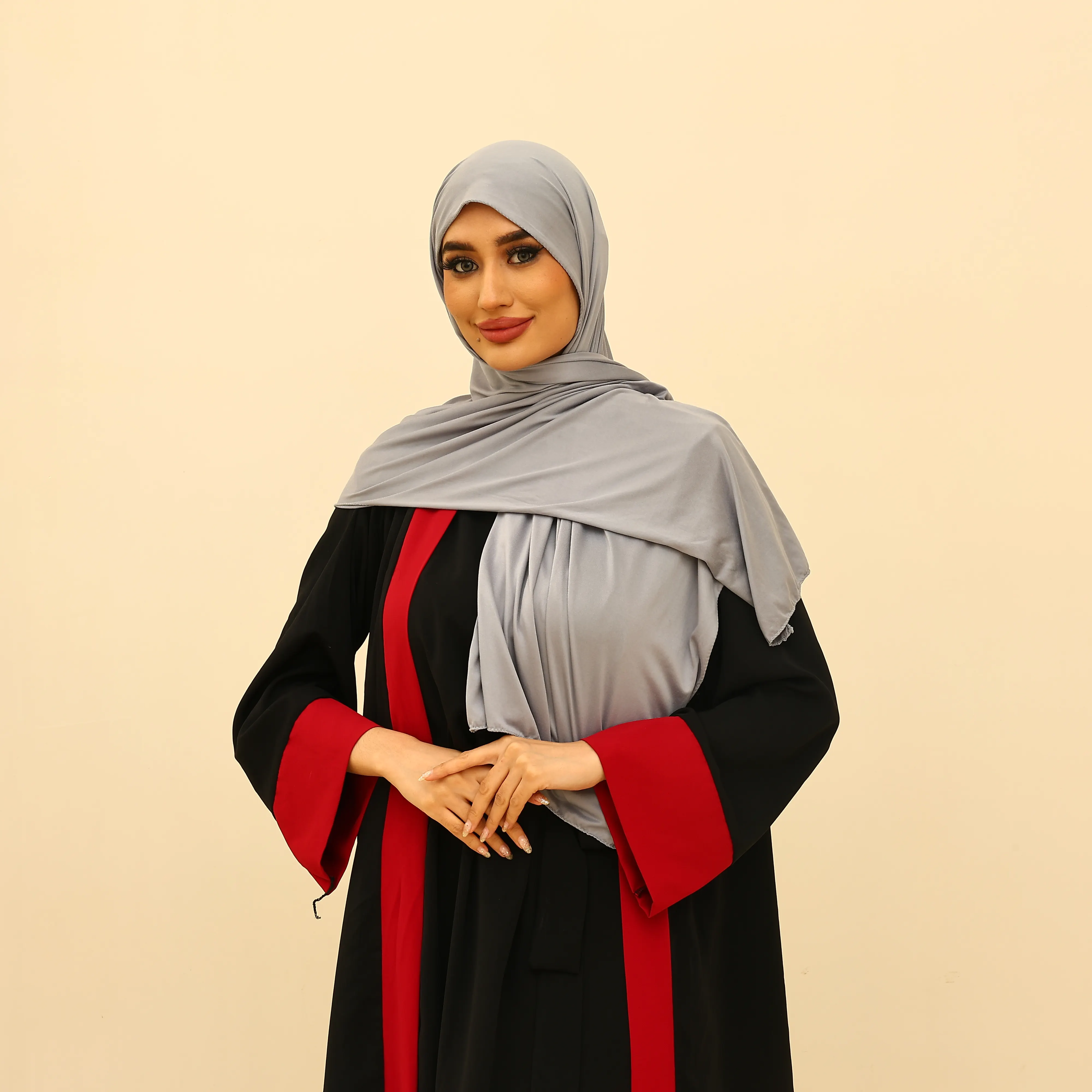 Syal warna Solid melar kustom selendang bungkus polos wanita Muslim jilbab instan Tudung Bawal Jersey Hijab katun
