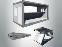 Maison conteneur préfabriquée pliable et empilable, mini-maison mobile prête à l'emploi