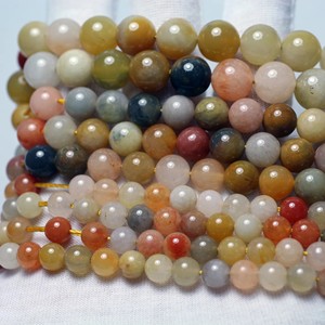 Perline Sciolte in <span class=keywords><strong>Giada</strong></span> Naturale Colorata per Creazione di Gioielli e Design Fai-da-Te - Product Image 4