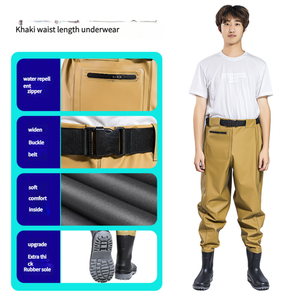 TOPIND Offre Spéciale imperméable personnalisé PVC taille échassier <span class=keywords><strong>pêche</strong></span> échassier imperméable avec bottes - Product Image 5