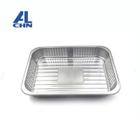 Barquettes de cuisson en aluminium ALCHN, résistantes, jetables, rectangulaires, pour micro-ondes |   Table à vapeur 14,57 x 10,63 po, 9,9 lb