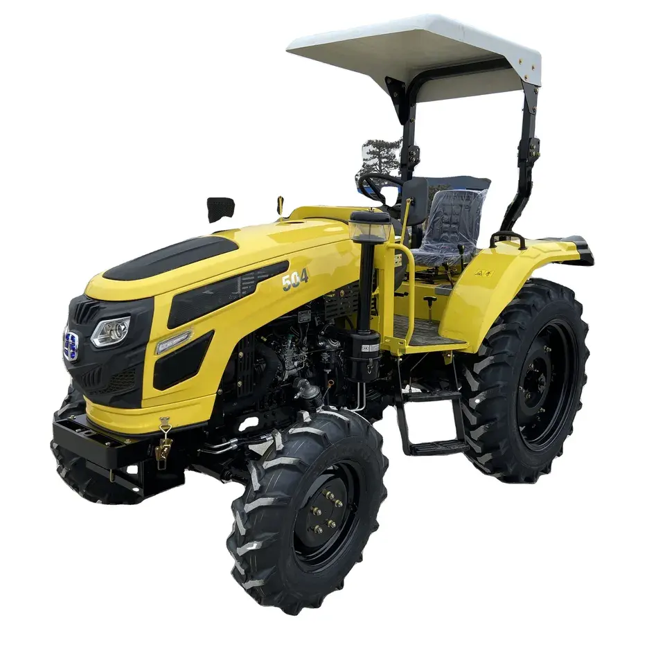 Mini Tractor agrícola pequeño, alta calidad, 50HP, SD504, 4WD, cuatro ruedas, para agricultura, usado con accesorios