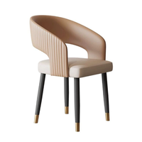 Fauteuil de restaurant minimaliste moderne, chaise de salle à manger italienne minimaliste en acier inoxydable, chaise de salle à manger standard antique