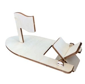 Juguete Educativo <span class=keywords><strong>de</strong></span> <span class=keywords><strong>Madera</strong></span> para Niños <span class=keywords><strong>de</strong></span> 5 a 7 Años, Barco a Vela con Motor <span class=keywords><strong>de</strong></span> Goma, Unisex, Material Creativo para Pequeñas Invenciones - Product Image 1