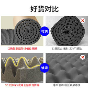 Panel de Espuma Acústica en Forma de Ola para Interiores, Absorción de Sonido, Amortiguación de Vibraciones, para KTV, Estudio de Transmisión en Vivo, Grabación, Sala de Piano, Sala de Batería - Product Image 2