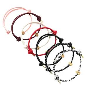 2404 Spot carburo de tungsteno cuerda roja pulsera ventana rota vidrio escape mano hombres y mujeres elástico ajustable C