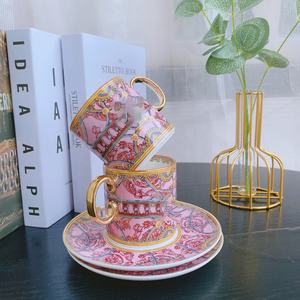 Nouveau produit, ensembles de 2 tasses, ensembles de café en céramique de luxe d'Europe occidentale, ensembles de salon, tasses à thé et soucoupes en porcelaine - Product Image 5