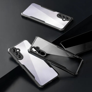 Funda para Teléfono <span class=keywords><strong>Samsung</strong></span> <span class=keywords><strong>Galaxy</strong></span> F62 F55 <span class=keywords><strong>F54</strong></span> F42 F41 C55 C9 C7 C5 Pro, Resistente a Caídas, Ultrafina, Transpirable, Marco Negro, Cubierta Acrílica - Product Image 5