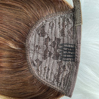 Indische Echthaar-Remy-Clip-in-Pferdeschwanzverlängerung, doppelt gezogen, natürliches Schwarz, verwicklungsfrei, Premium-Qualität, direkt vom Hersteller