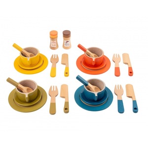 Jun Kai Ensemble de <span class=keywords><strong>cuisine</strong></span> en <span class=keywords><strong>bois</strong></span> pour thé de l'après-midi, jeu de simulation transfrontalier, pour enfants de 4 à 6 ans, avec gâteaux, collations et service à thé, <span class=keywords><strong>jouet</strong></span> combiné - Product Image 5