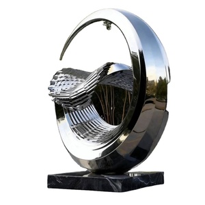 Fontaine d'extérieur personnalisée en acier inoxydable grand format, motif pissenlit, pour jardin, parc et aménagement urbain - Product Image 1