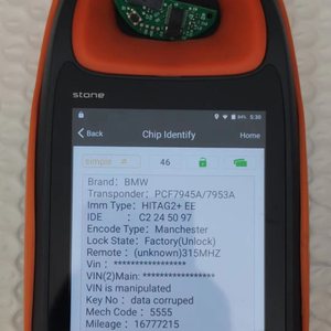 5wk49331 3456371 cho BMW <span class=keywords><strong>Mini</strong></span> Cooper 2006 - 2013 pcf7945a ID 46 chip 315/433/868 MHz từ xa chìa khóa xe - Product Image 3